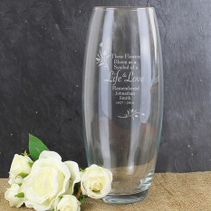 Hampers and Gifts to the UK - Send the Personalised Life and Love Vase